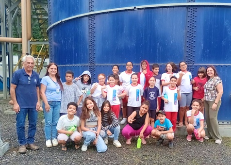 VISITA DOS ALUNOS DA ESCOLA IRMÃ ZOÉ À ESTAÇÃO PRODUTORA DE ÁGUA DE REÚSO “JOSÉ TOLEDO DINIZ”
